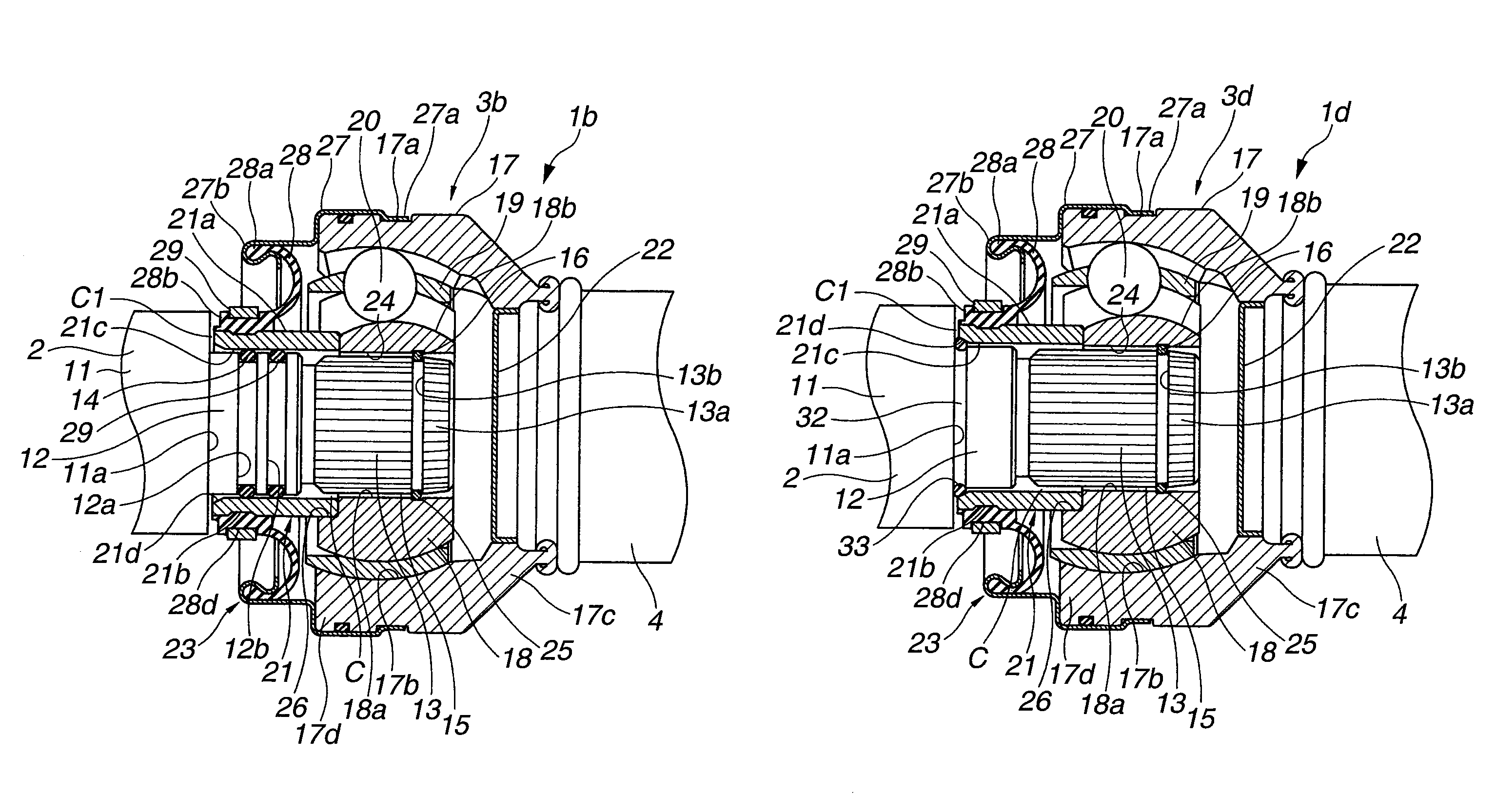 Propeller shaft and constant velocity universal joint used therein