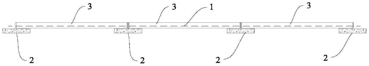 D-shaped temporary beam erecting method for underneath pass railway frame bridge type tunnel