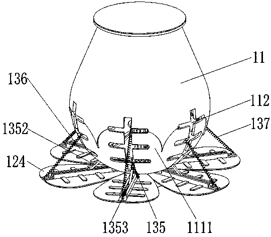 A hemispherical deformed plum-shaped LED lamp