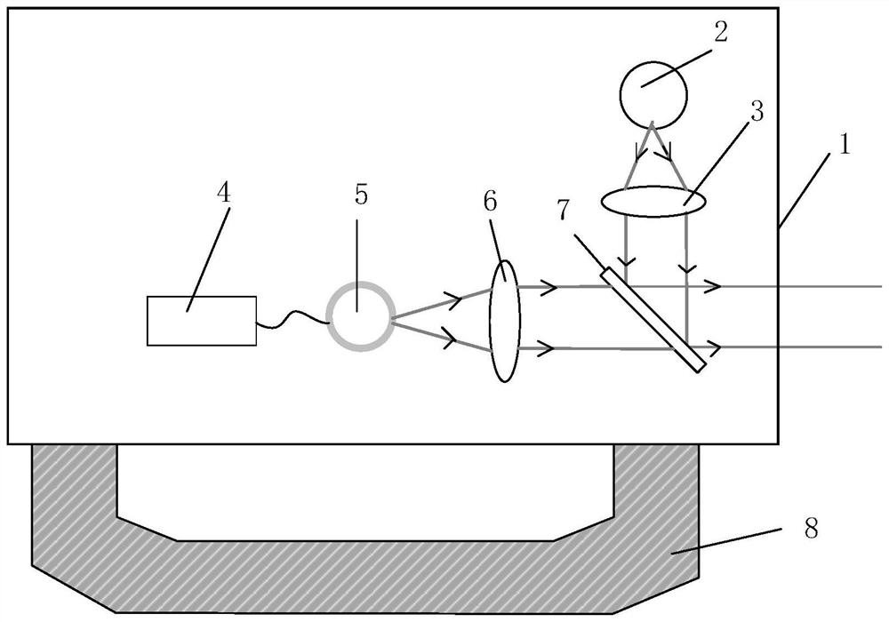 Weak light signal simulation system under strong background radiation in laser communication