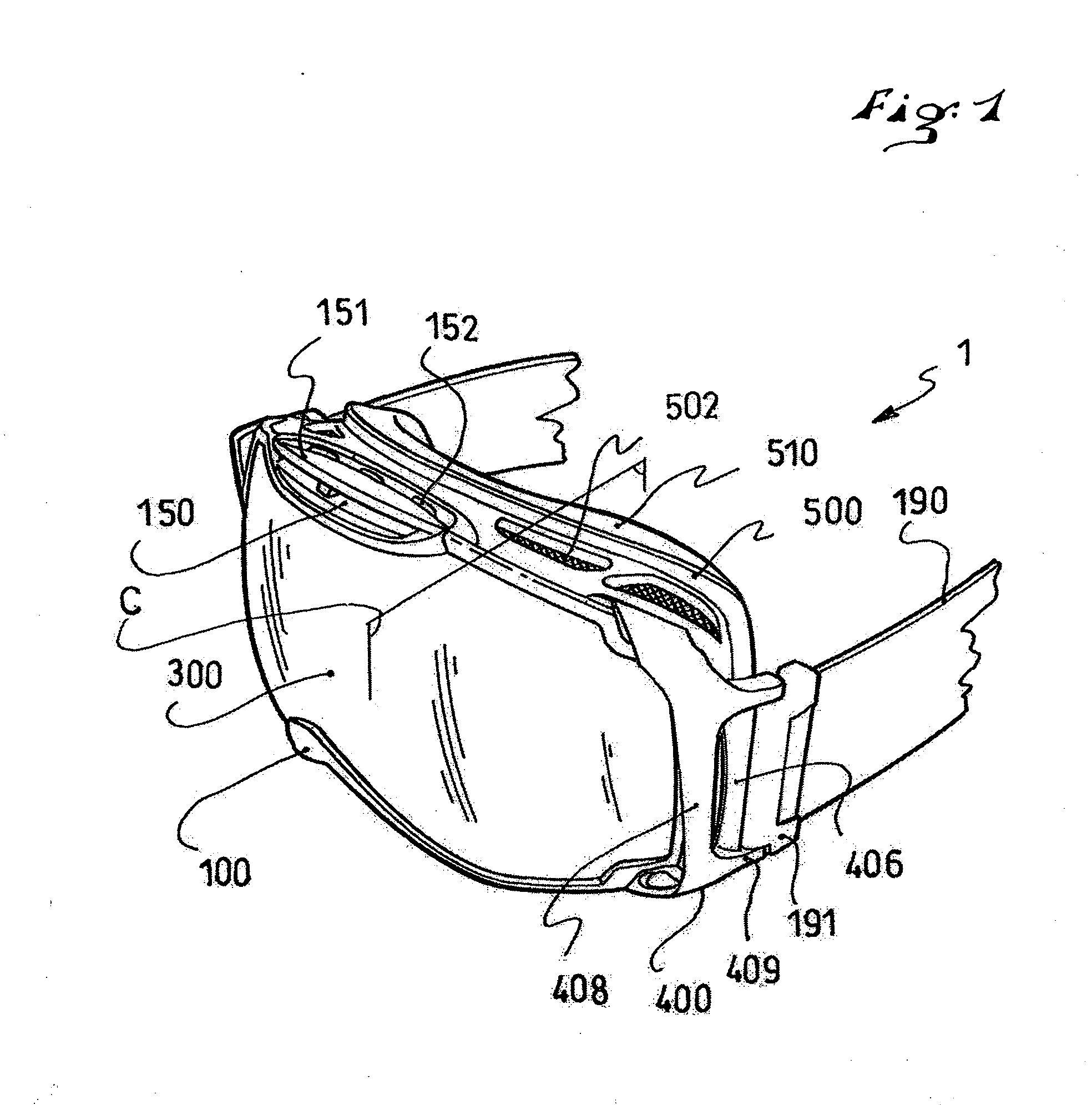 Protective mask for the practice of outdoor sports