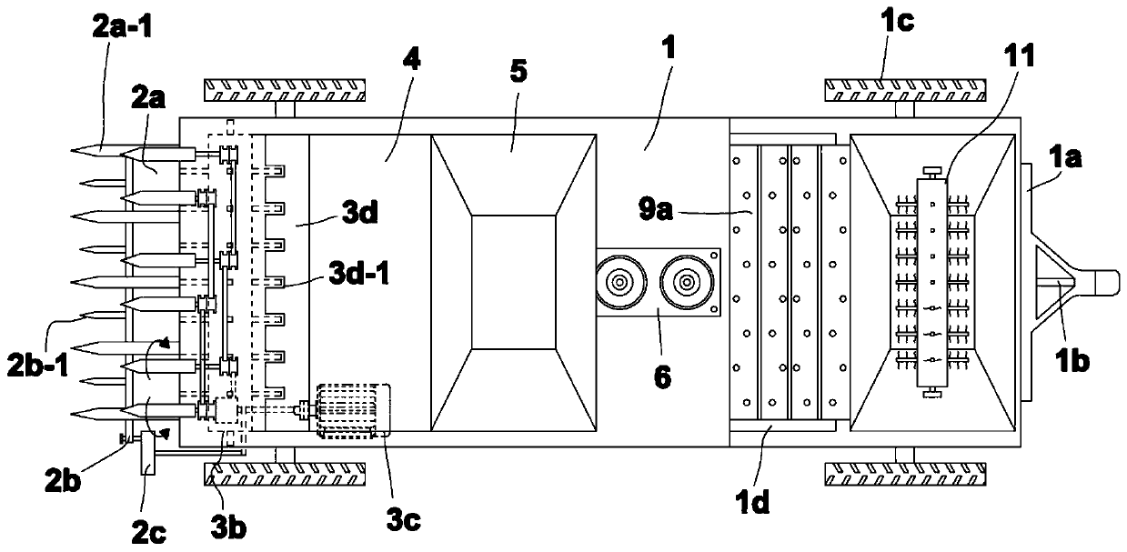 Horseshoe rhubarb integrated harvesting device