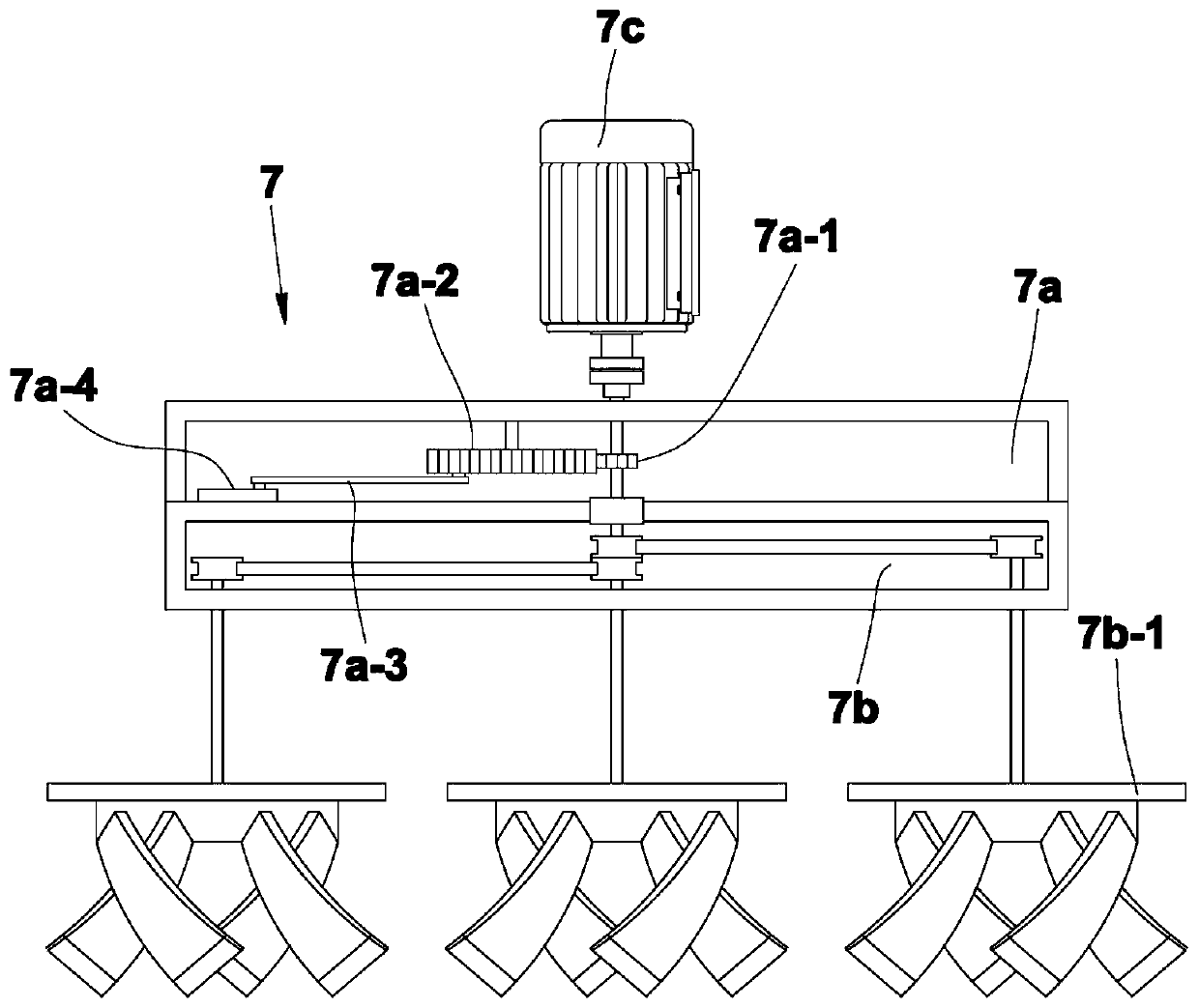 Horseshoe rhubarb integrated harvesting device