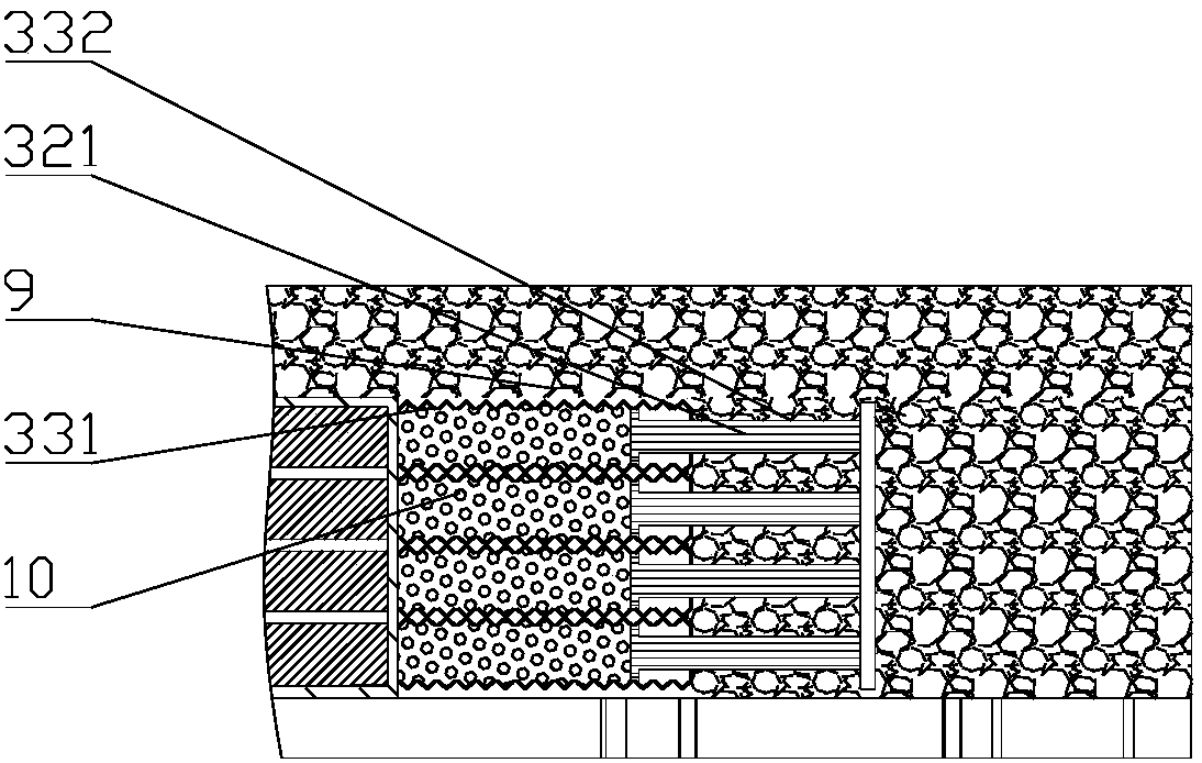 Crash protection efficient energy absorption island structure for electric automobile