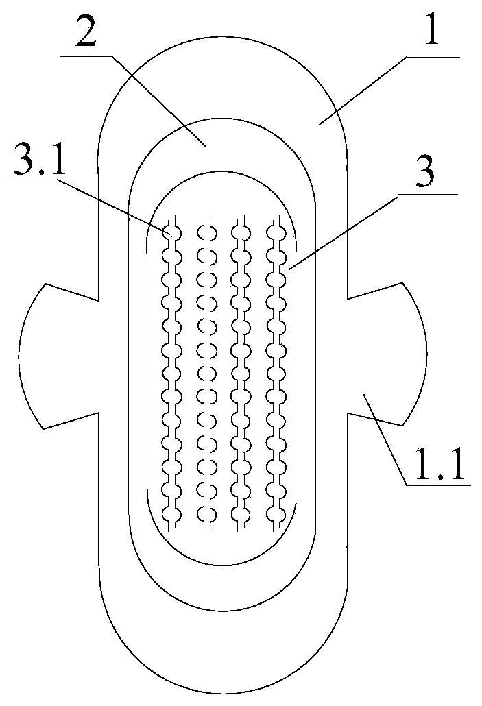 Dual-component active oxygen antibacterial feminine napkins and preparation method thereof