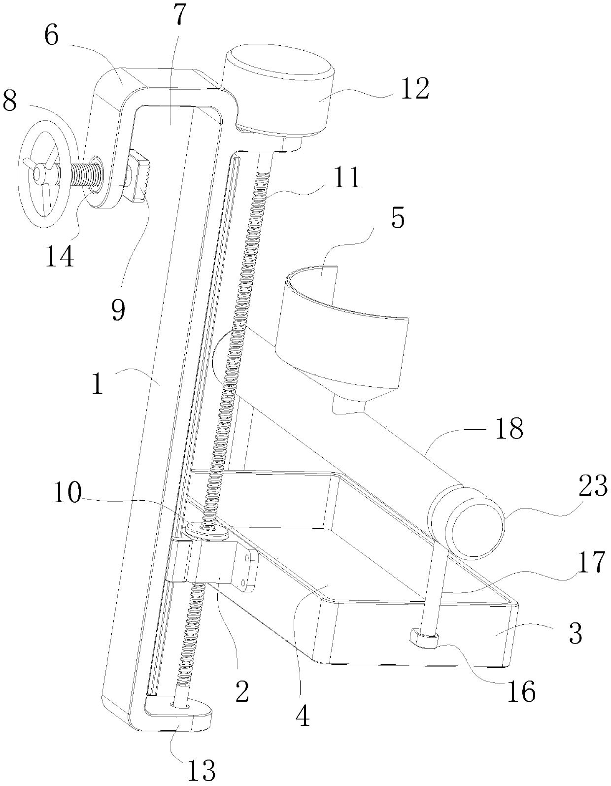 Pig feed putting device