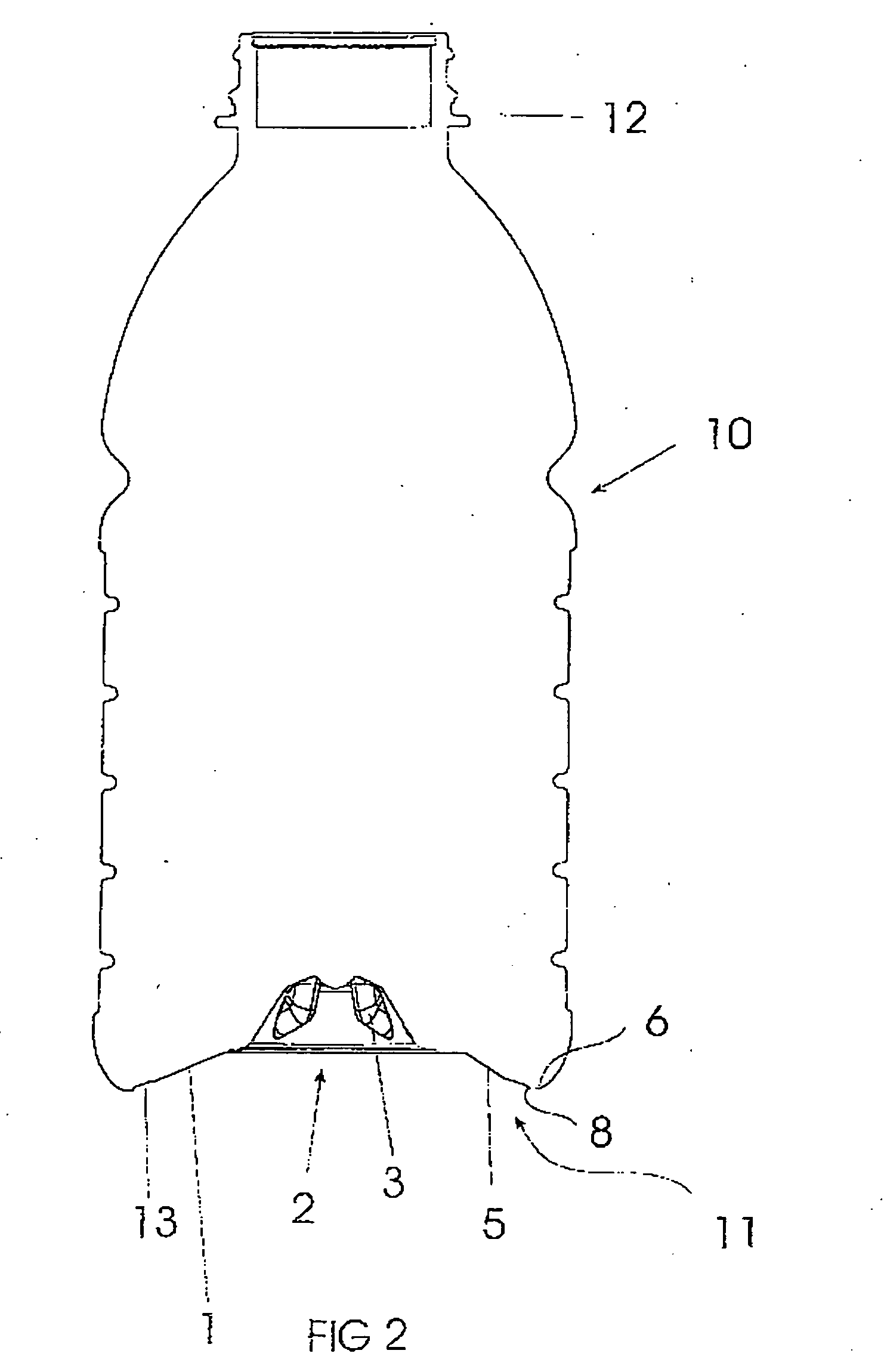 Container structure for removal of vacuum pressure