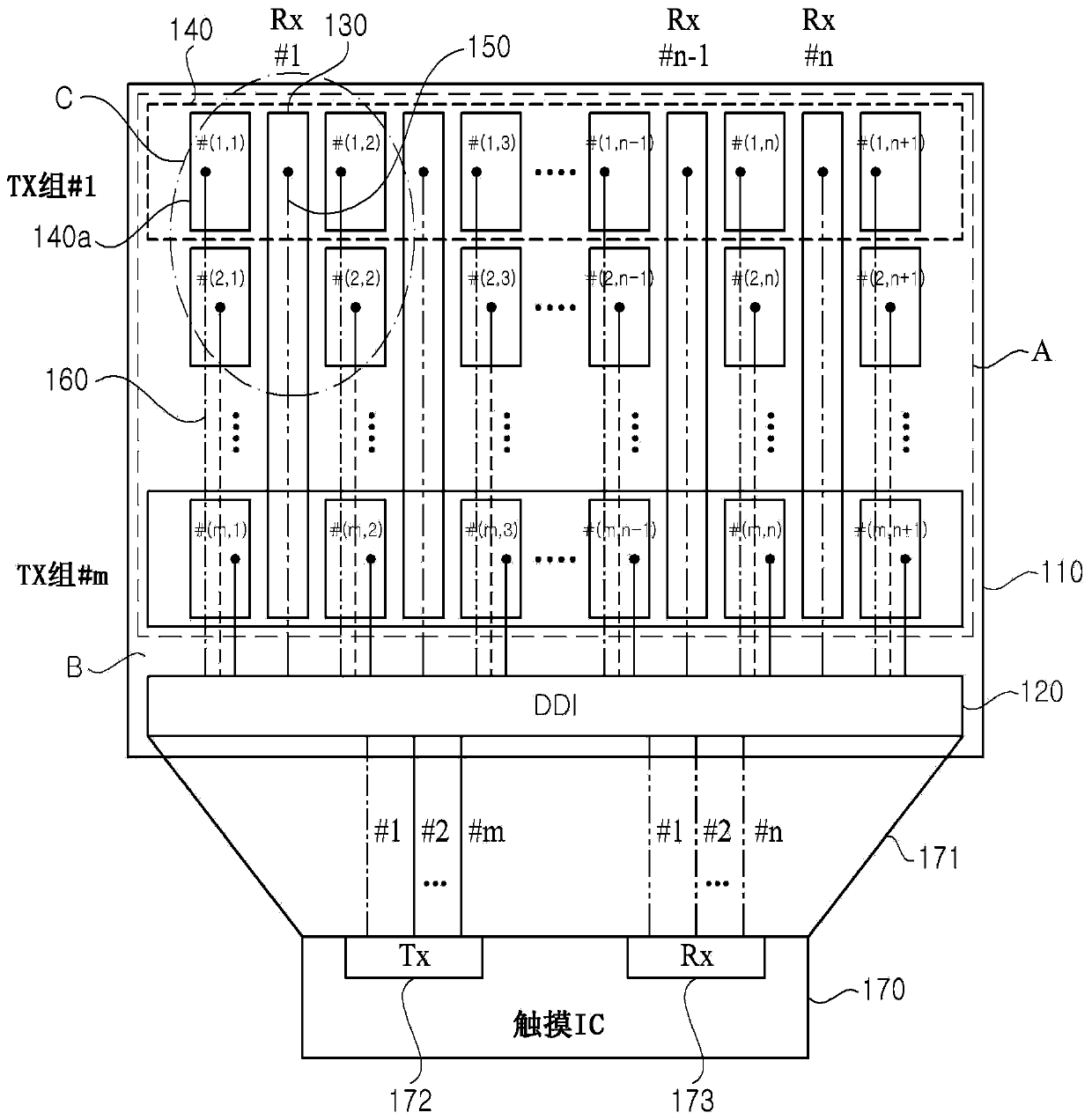 Display device with integrated touch screen