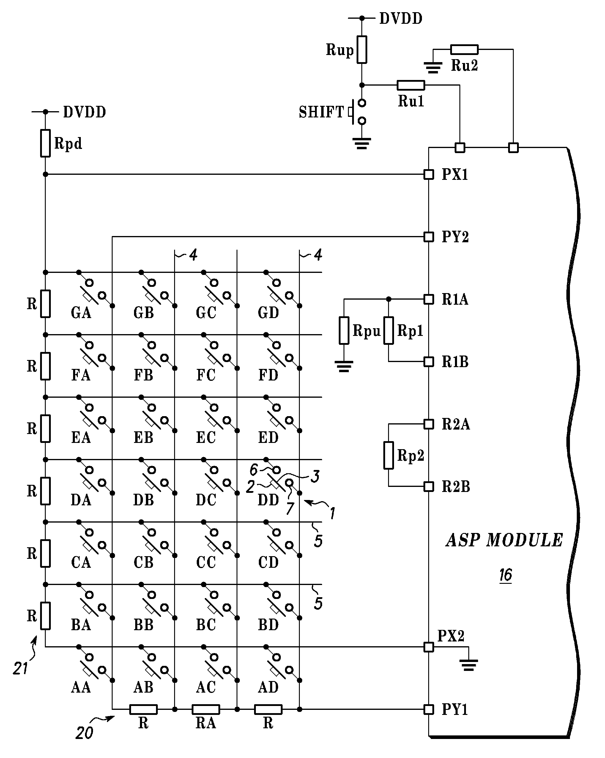 Keypad signal input apparatus