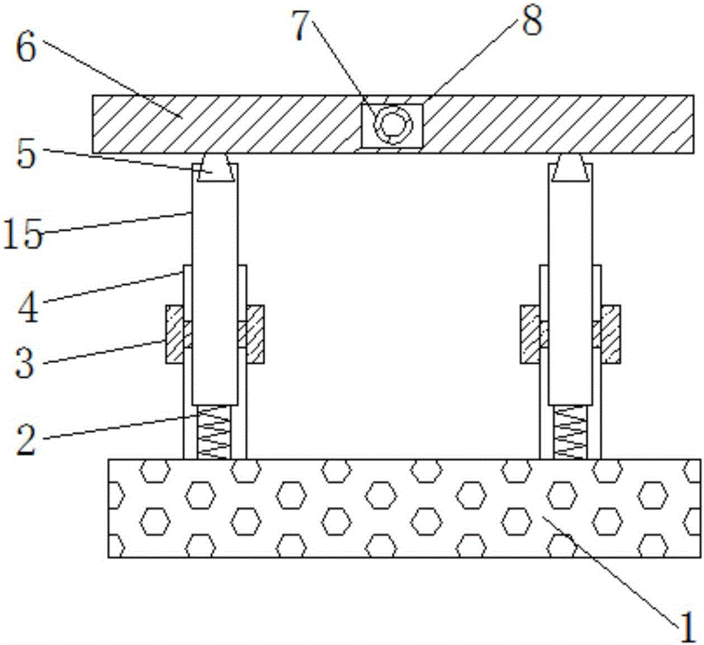 Test tube rack capable of regulating aperture and height for chemical engineering experiment