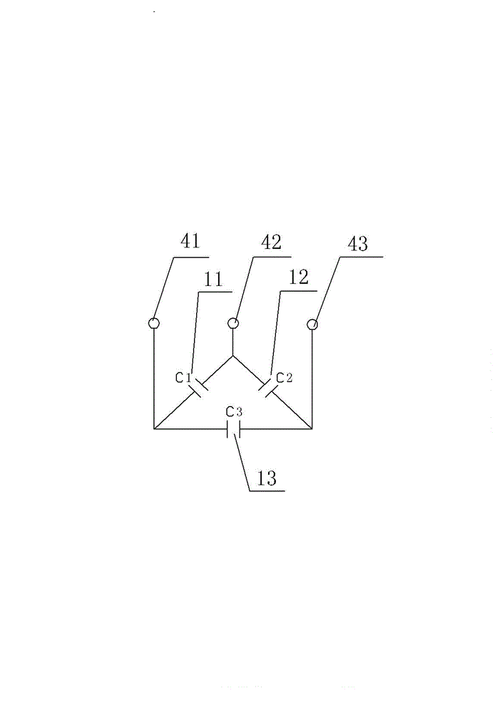 Thin film capacitor for high power three-phase alternating-current filtering occasion