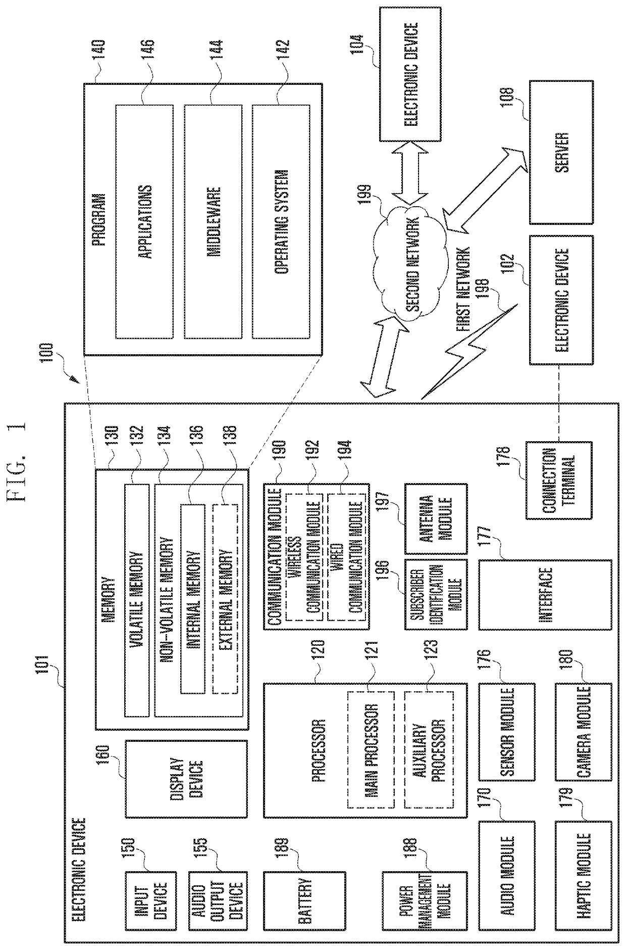 Electronic device including stand member