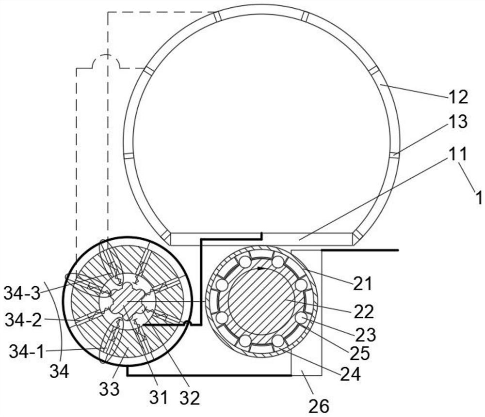 A cooling and ventilation device for processing based on rainwater recycling