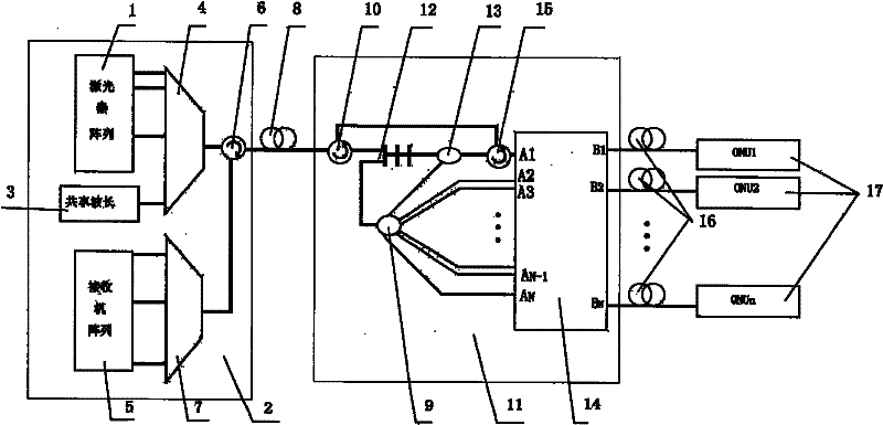 System and method of wavelength division multiplexing passive optical network for realizing broadcast functions