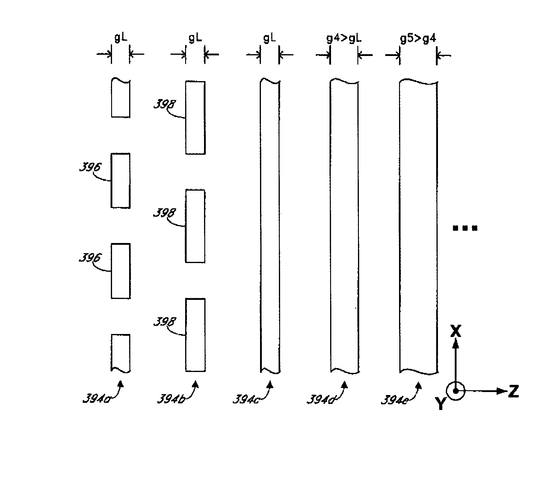 Optical waveguide grating coupler with varying scatter cross sections