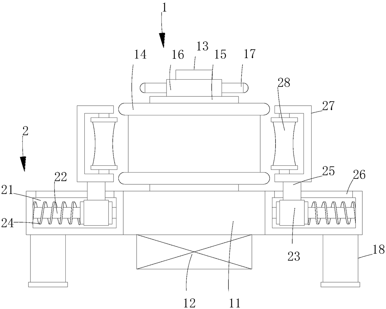 Anti-separation ring rolling mechanism used for communication cable machining and production