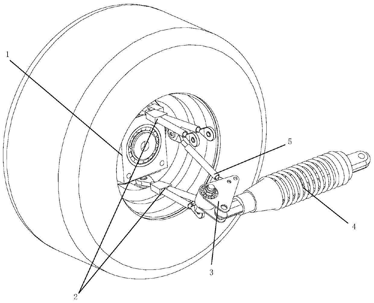 An Independent Suspension with Elastic Elements and Reversing Mechanism