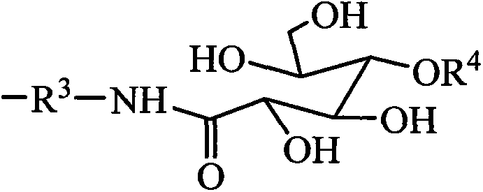 Tetrasiloxane dimeric surfactant containing sugar acylamino and preparation method