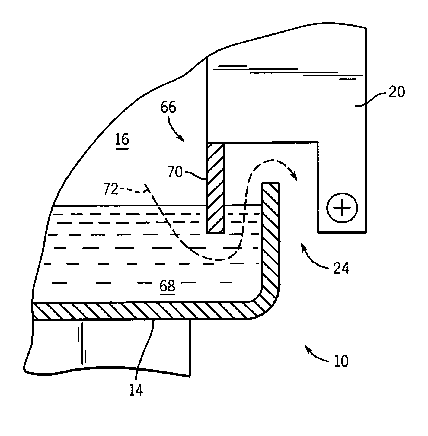 Dishwasher with counter-convection air flow