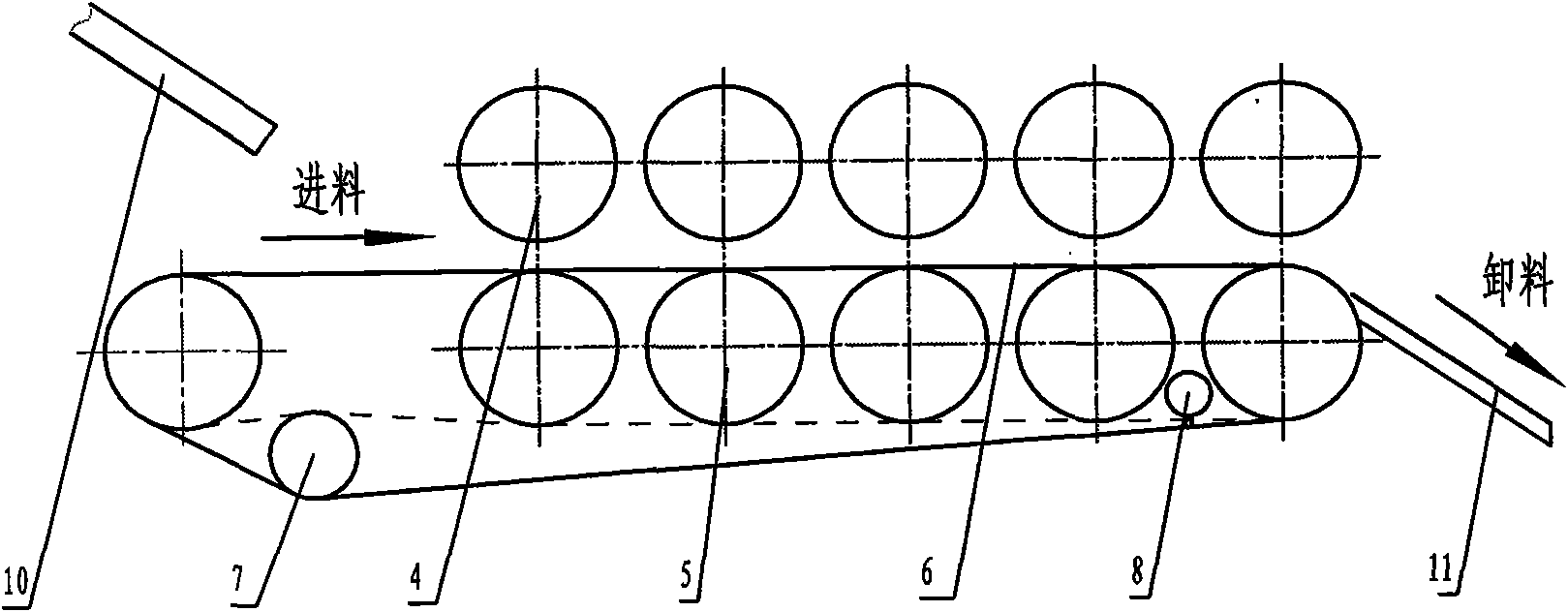 Continuous twin-roll counter-pressure dewaterer