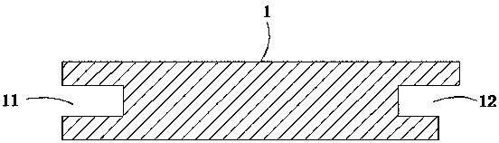 Wood floor with high utilization rate, connection assembly and connection structures of wood floor and connection assembly