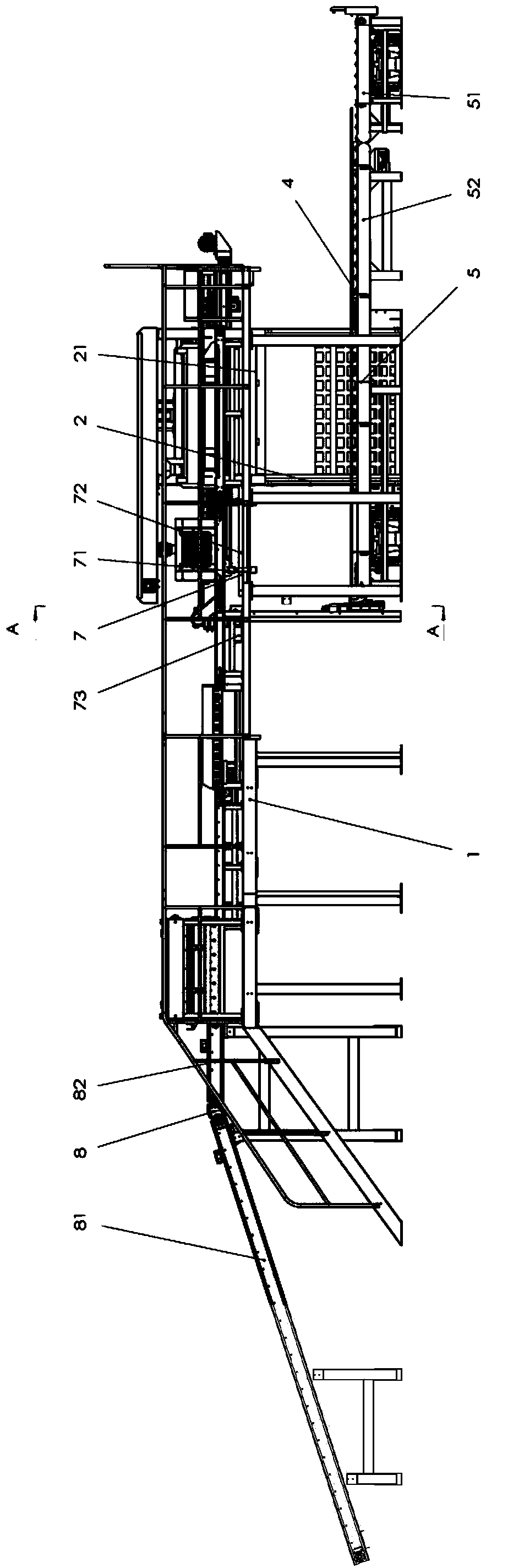 Tray stacking machine achieving high-position replacement