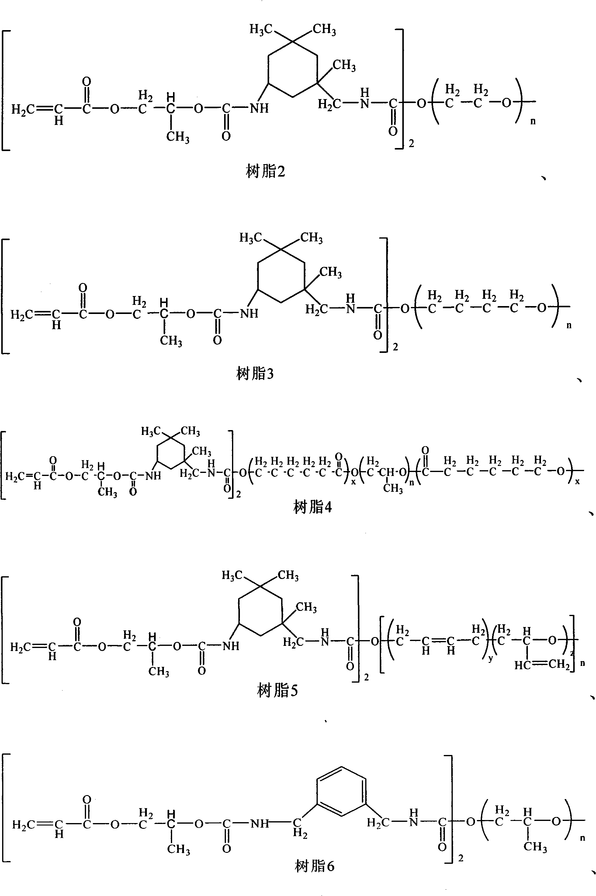 Ultraviolet light or electron beam-cured resin composition for blue-ray disc