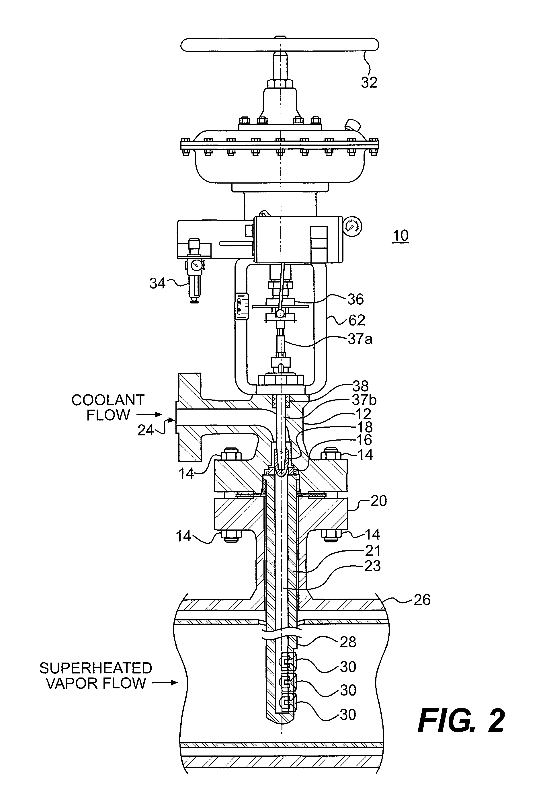 Atomizing desuperheater shutoff apparatus and method