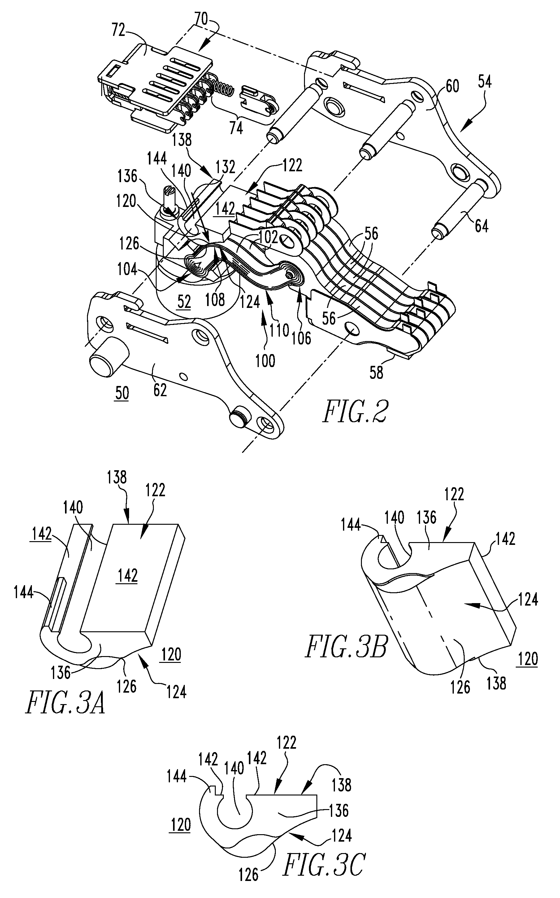 Electrical switching apparatus, and conductor assembly and shunt assembly therefor