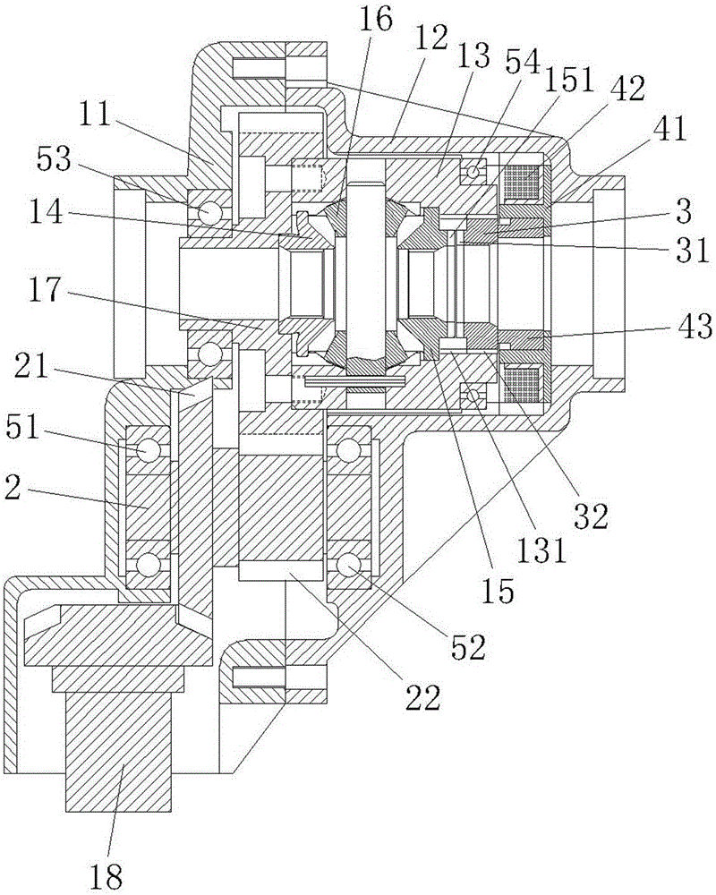 Electromagnetic thrust self-locking rear axle