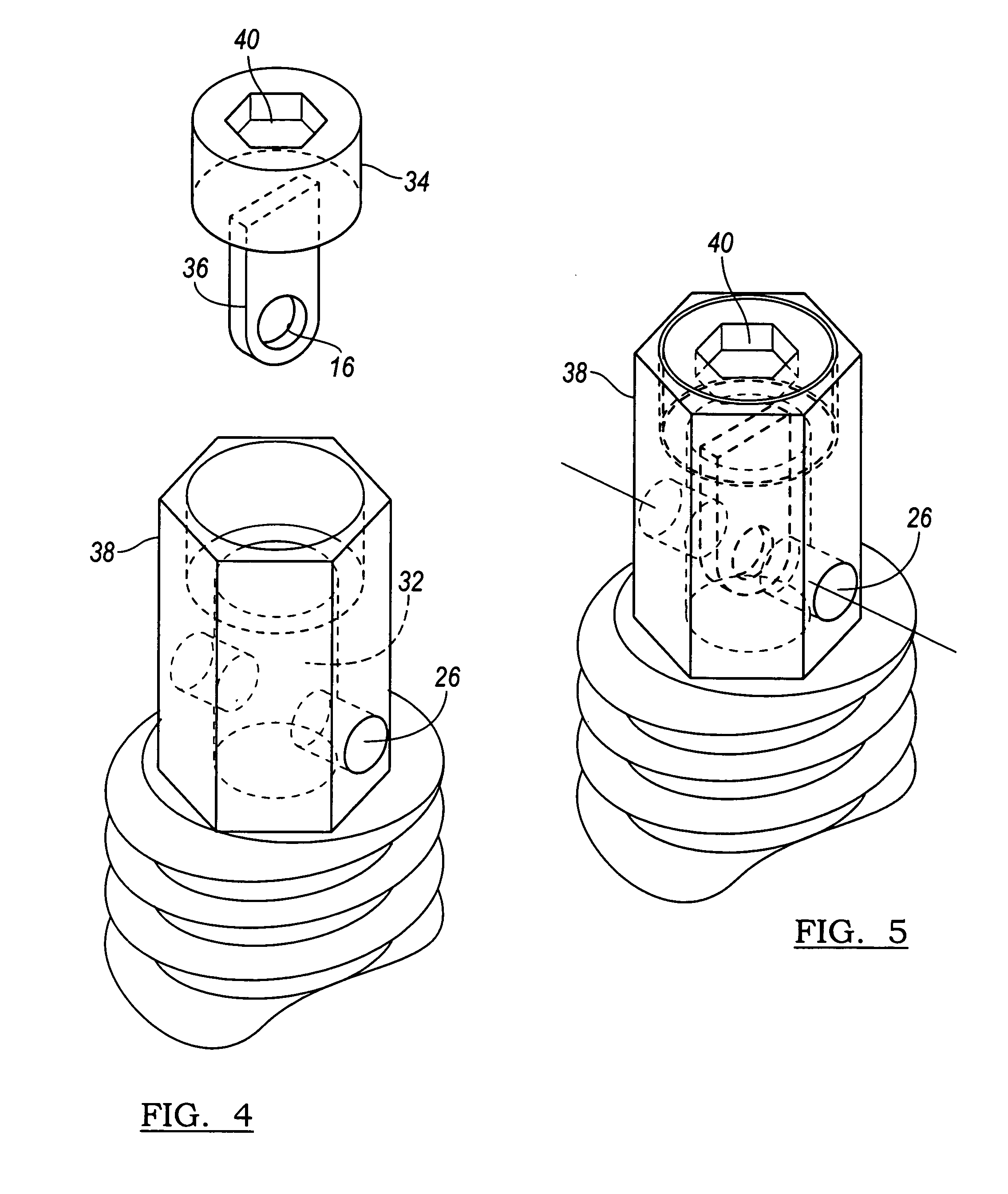 Rotational securing of a suture