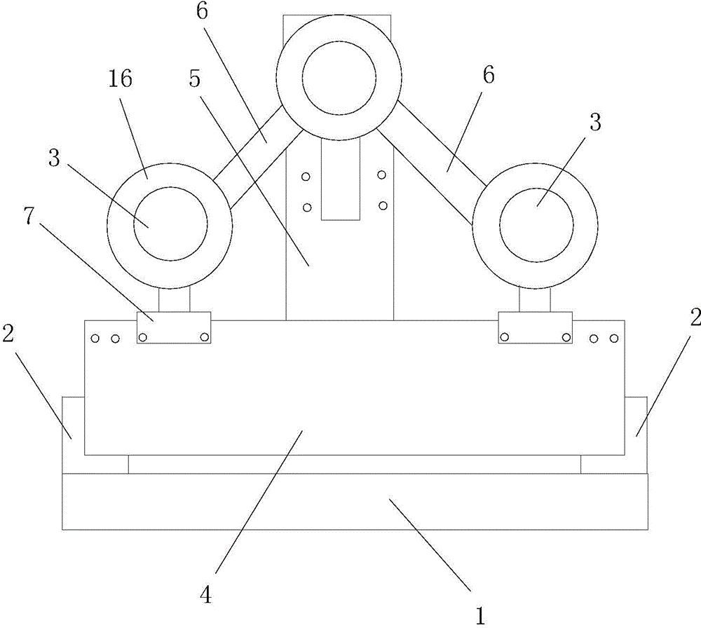 Advance borehole frame based on adjustable triangular support