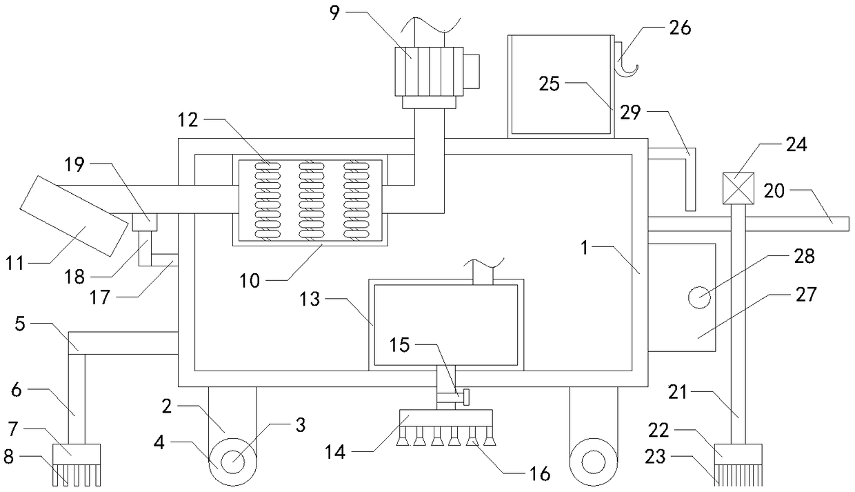 Integrated mopping vehicle