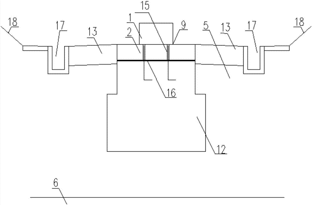 Independent pier-column-type rail-beam transition section structure for medium-low speed maglev single-track excavation section