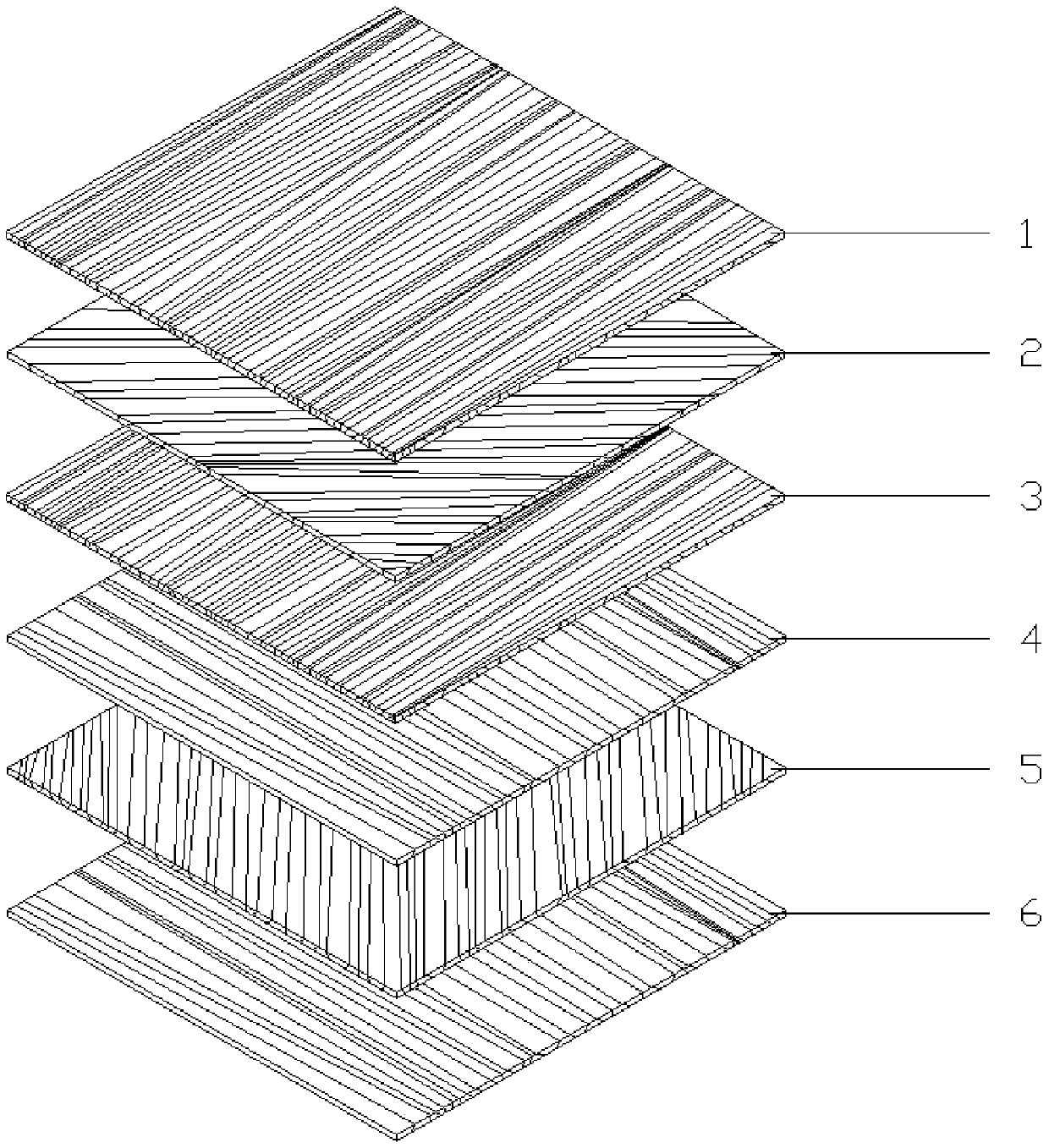 Preparing method for undersized-log reconstructing outdoor furniture wood