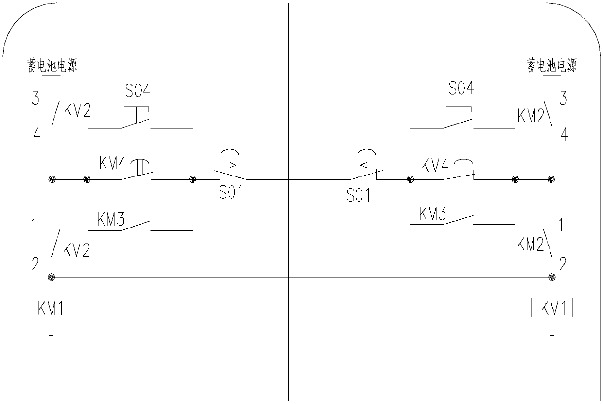 Vehicle joint control circuit, emergency parking braking method and rail traffic vehicle