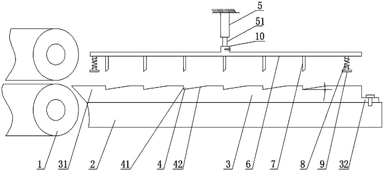 Paper product machining device with slope type cutting grooves