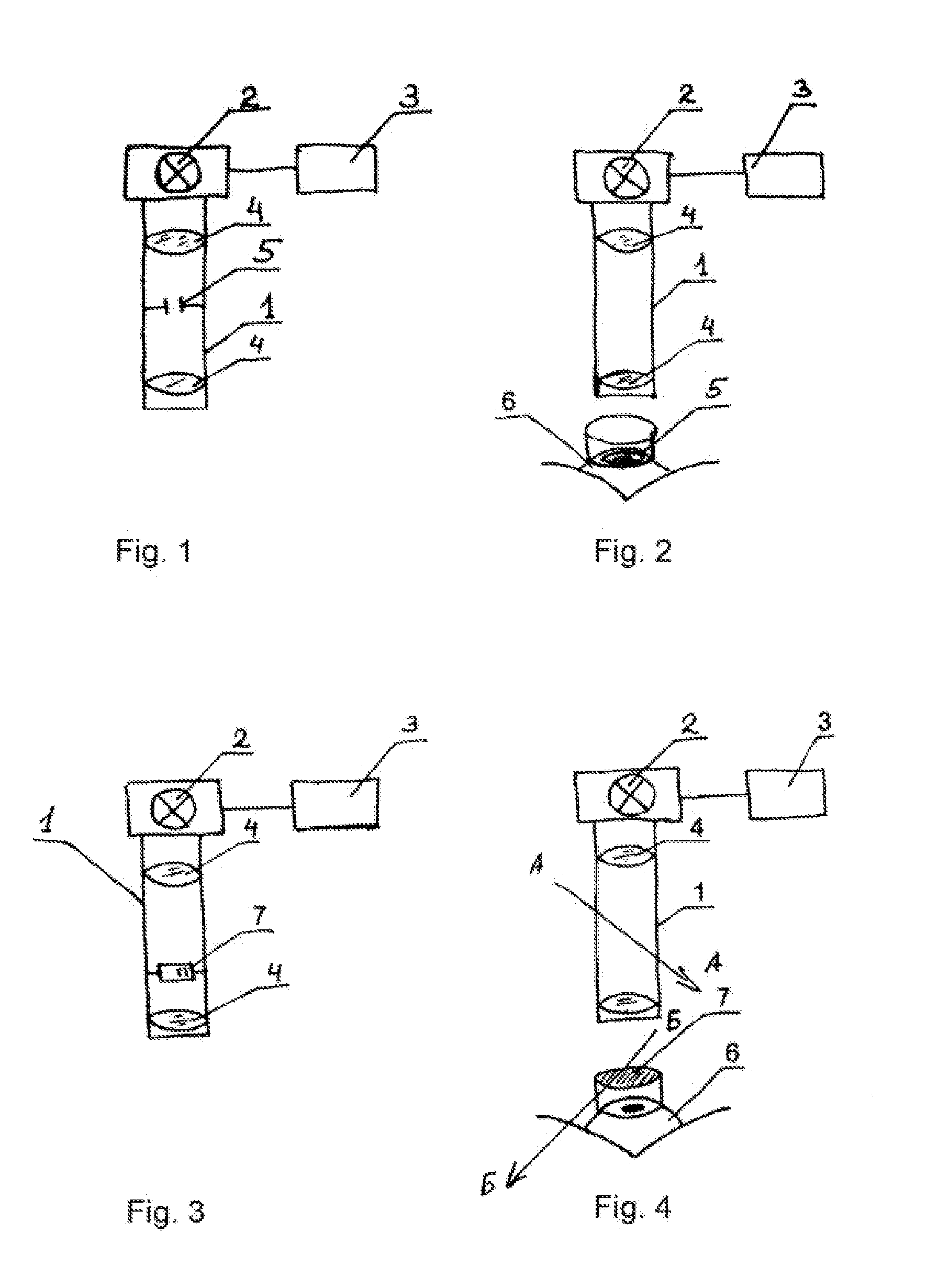 Method for treating keratoconus by UV radiation and a device for carrying out said method (variants)