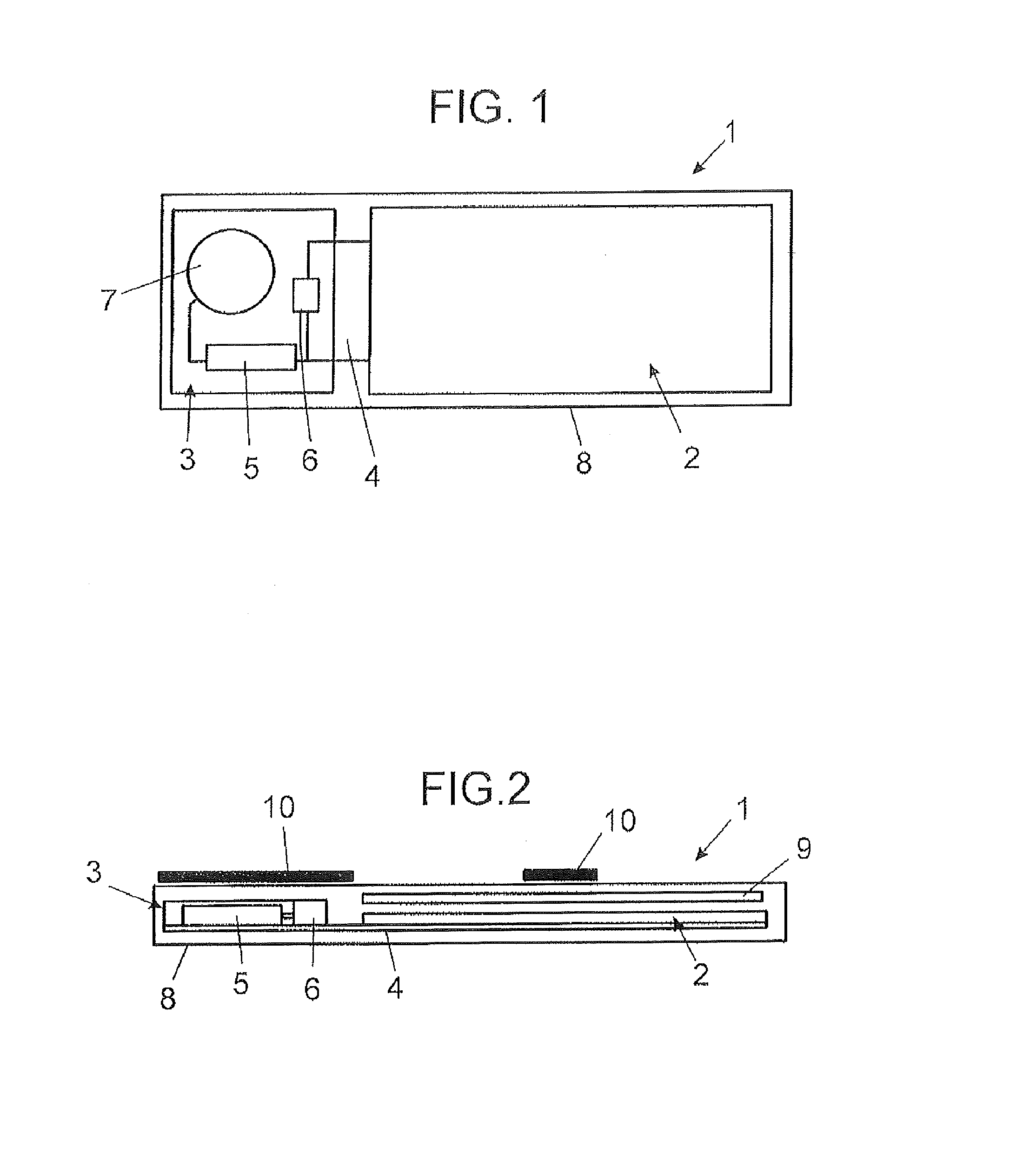 Electroluminescent compact laminar element