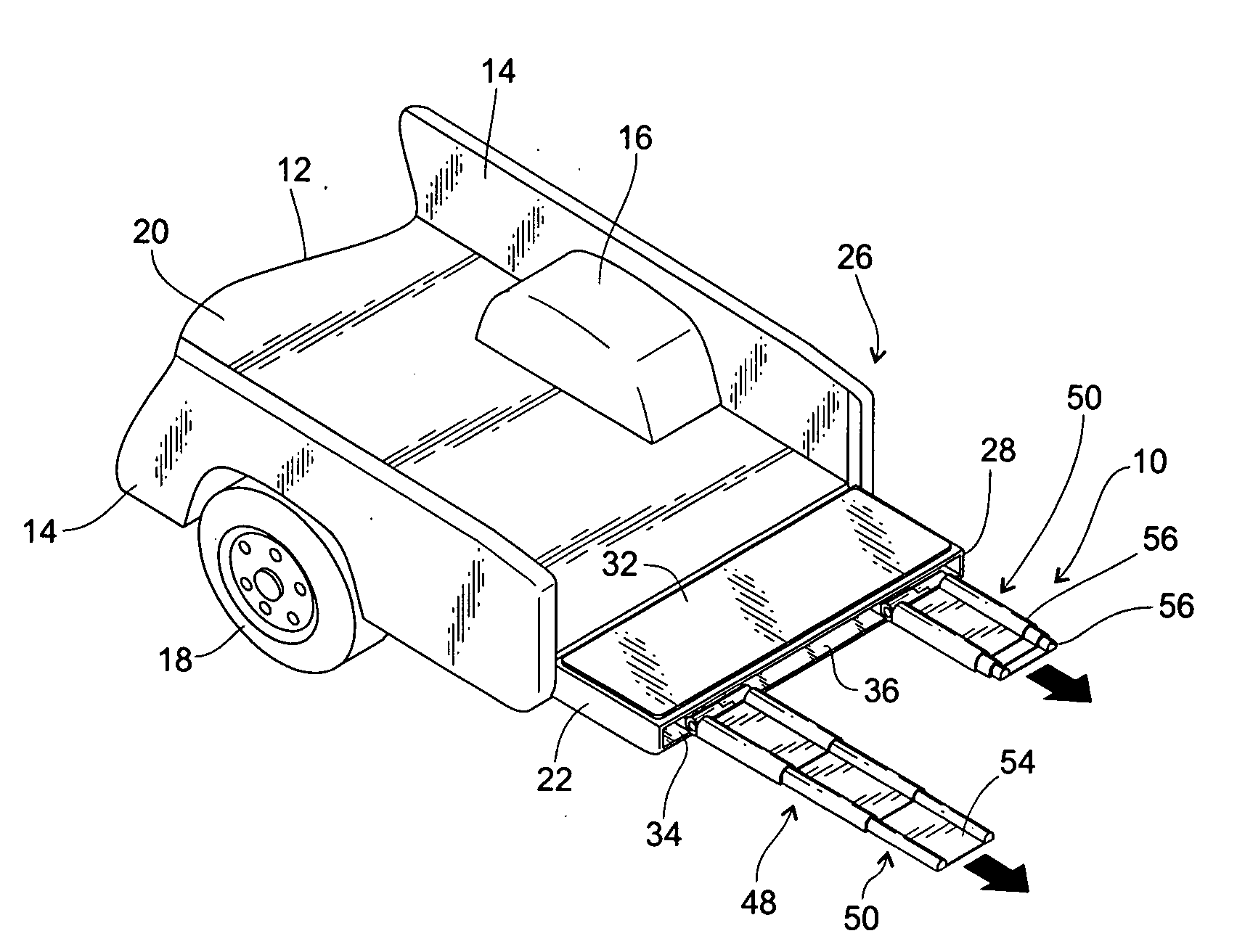 Ramp assembly for a vehicle tailgate