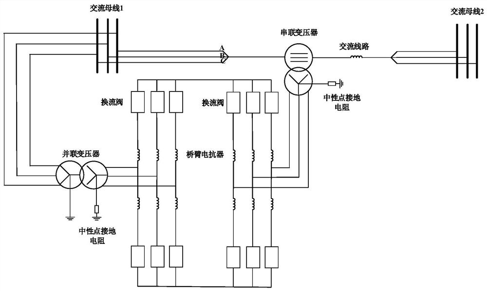 Converter overvoltage protection system and parameter design method of unified power flow controller