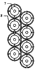 A battery pack output current balance display device