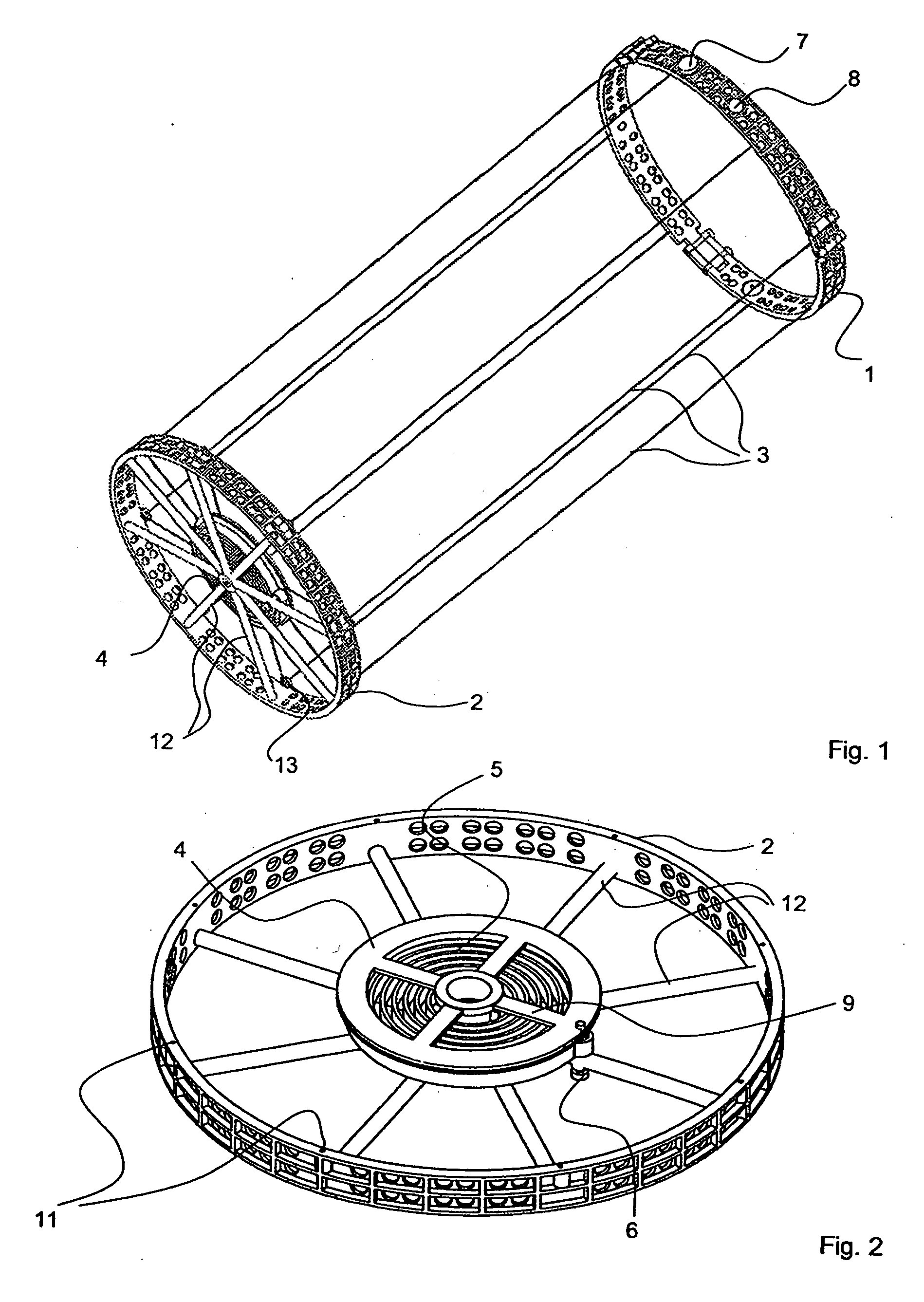 Apparatus with axis-parallel tension cables for ejecting a spin-stabilized body from a spacecraft