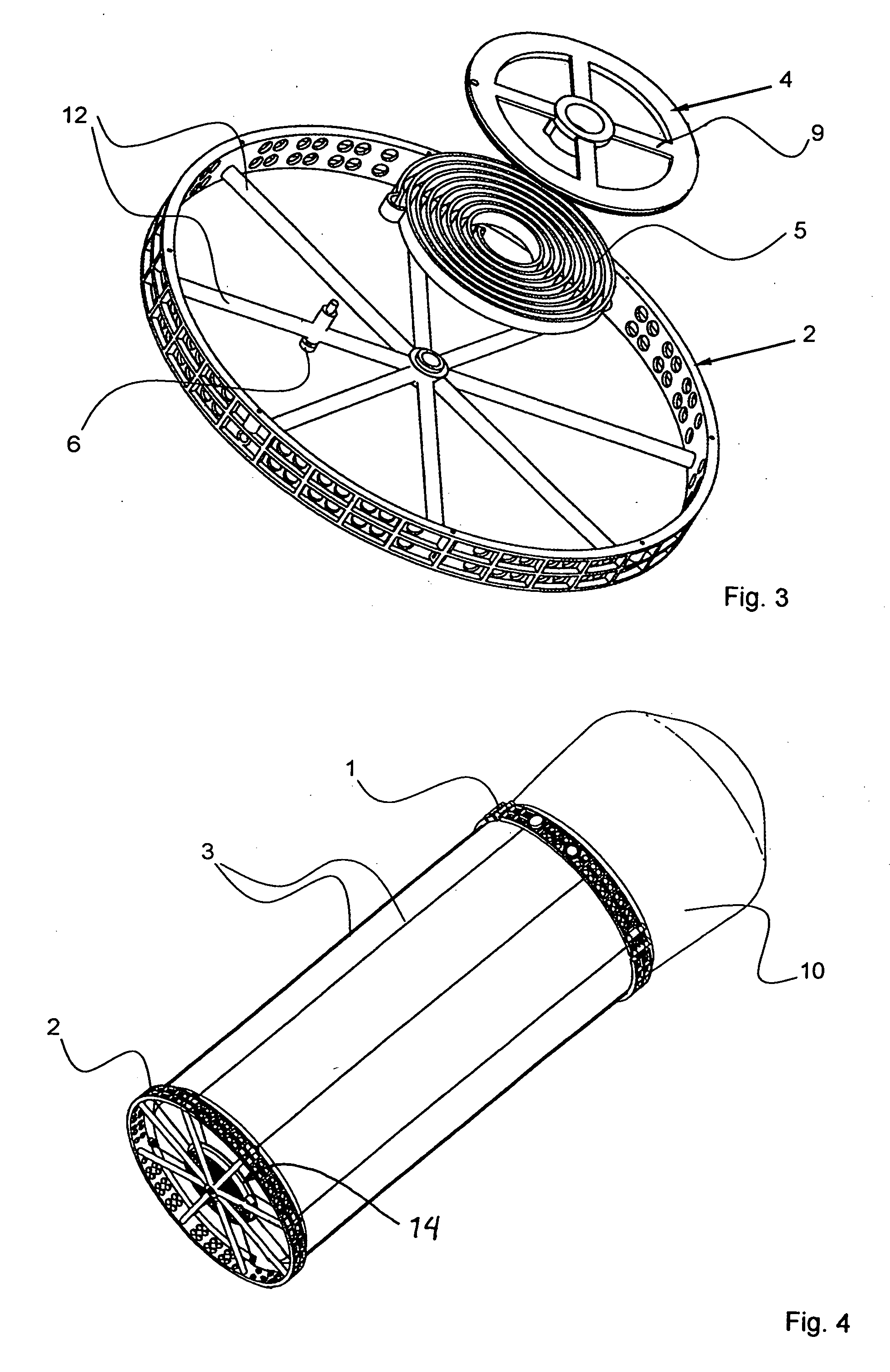 Apparatus with axis-parallel tension cables for ejecting a spin-stabilized body from a spacecraft