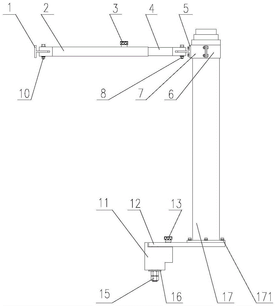 A multi-point positioning mechanism for a vehicle-mounted elevating rod