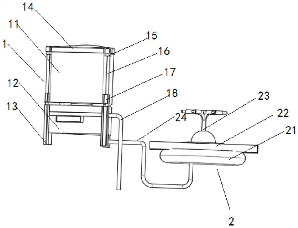 A pond fish feeding device