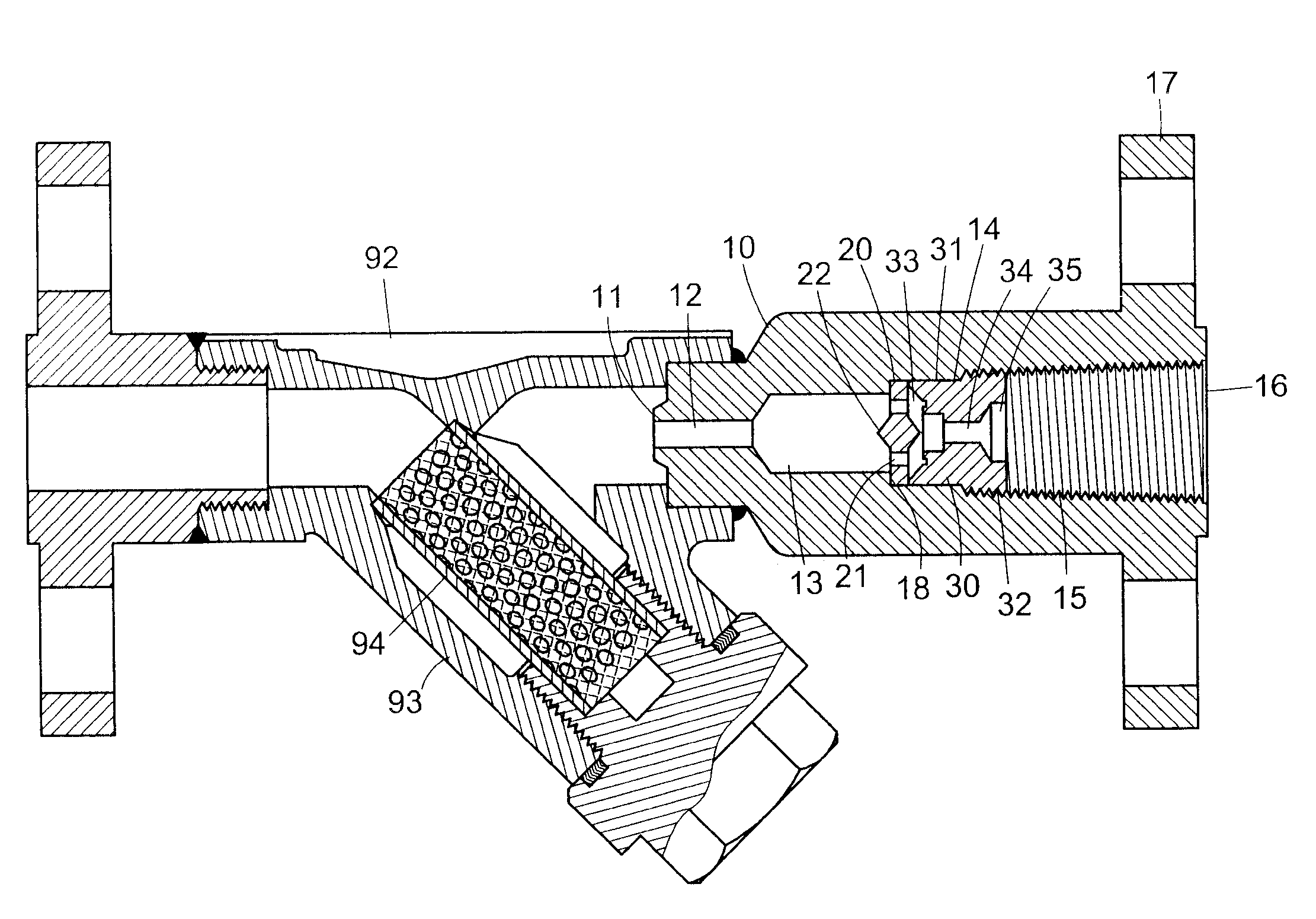 Steam trap with capillary action based blocking arrangement