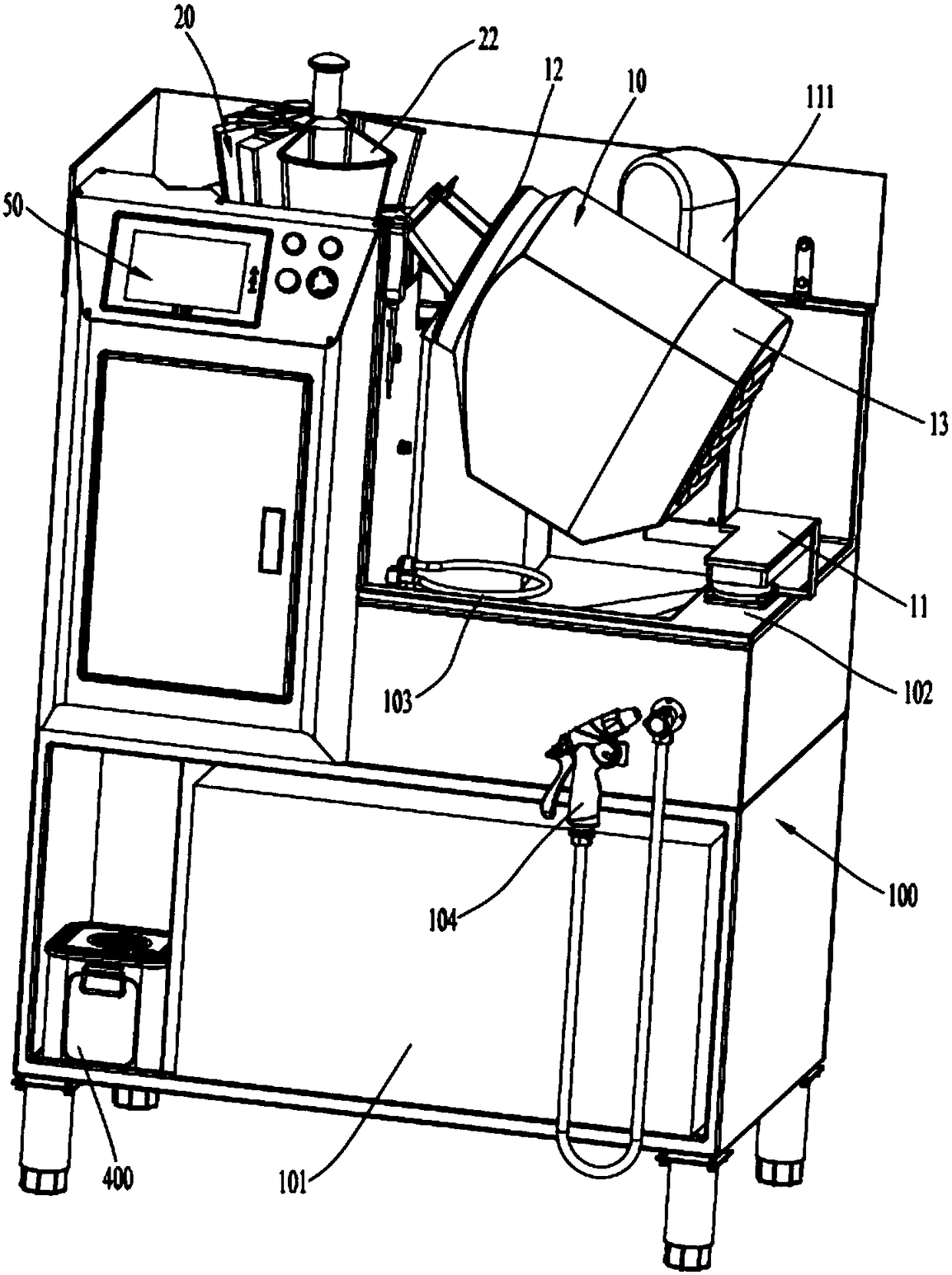 Blanching method, blanching system and cooking device including the same