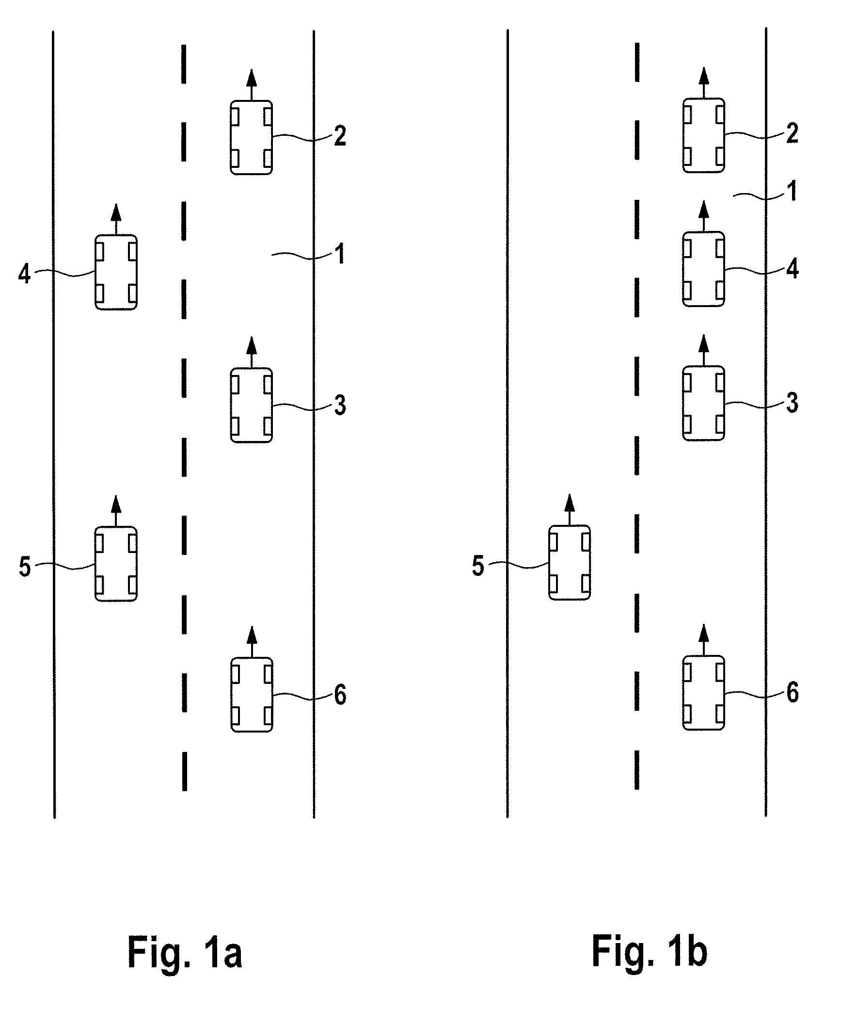 Method and system for autonomous tracking of a following vehicle in the lane of a leading vehicle