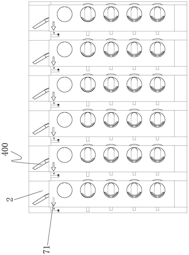 A blood collection test tube placement rack